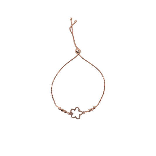 Rose Gold Flower Adjustable Bracelet