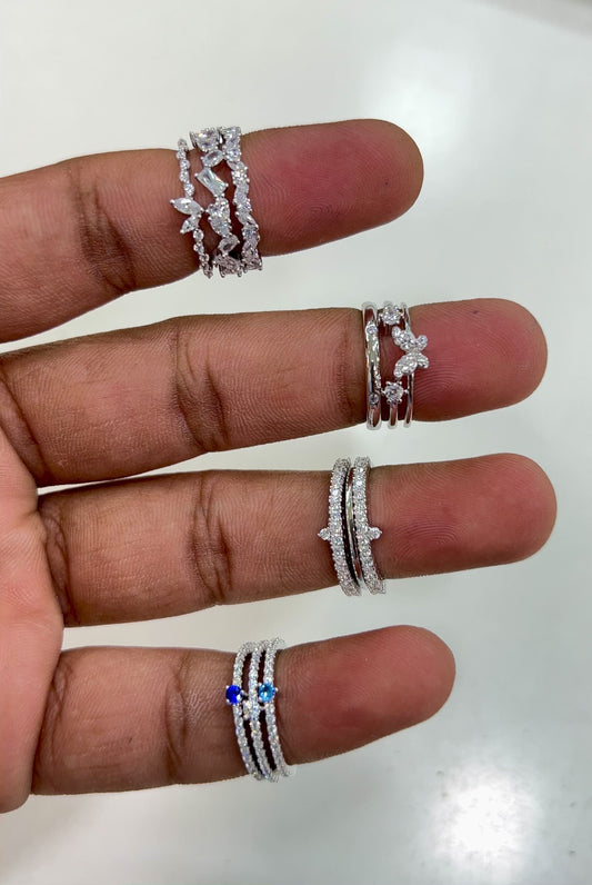 Silver Stackable Rings