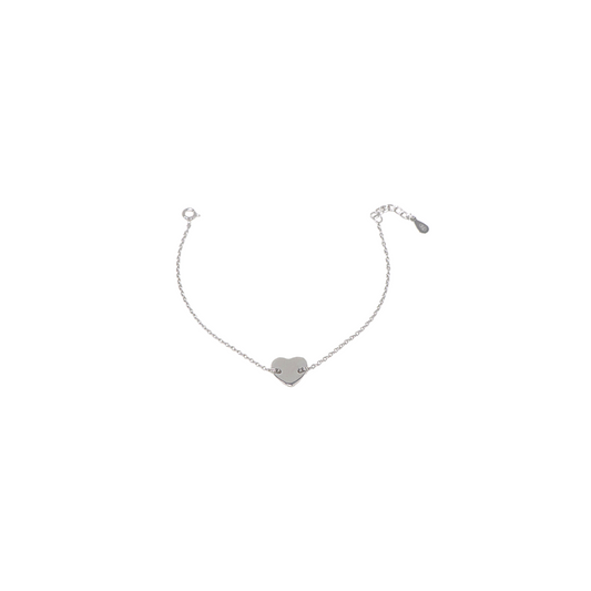 Silver Basic Heart Bracelet