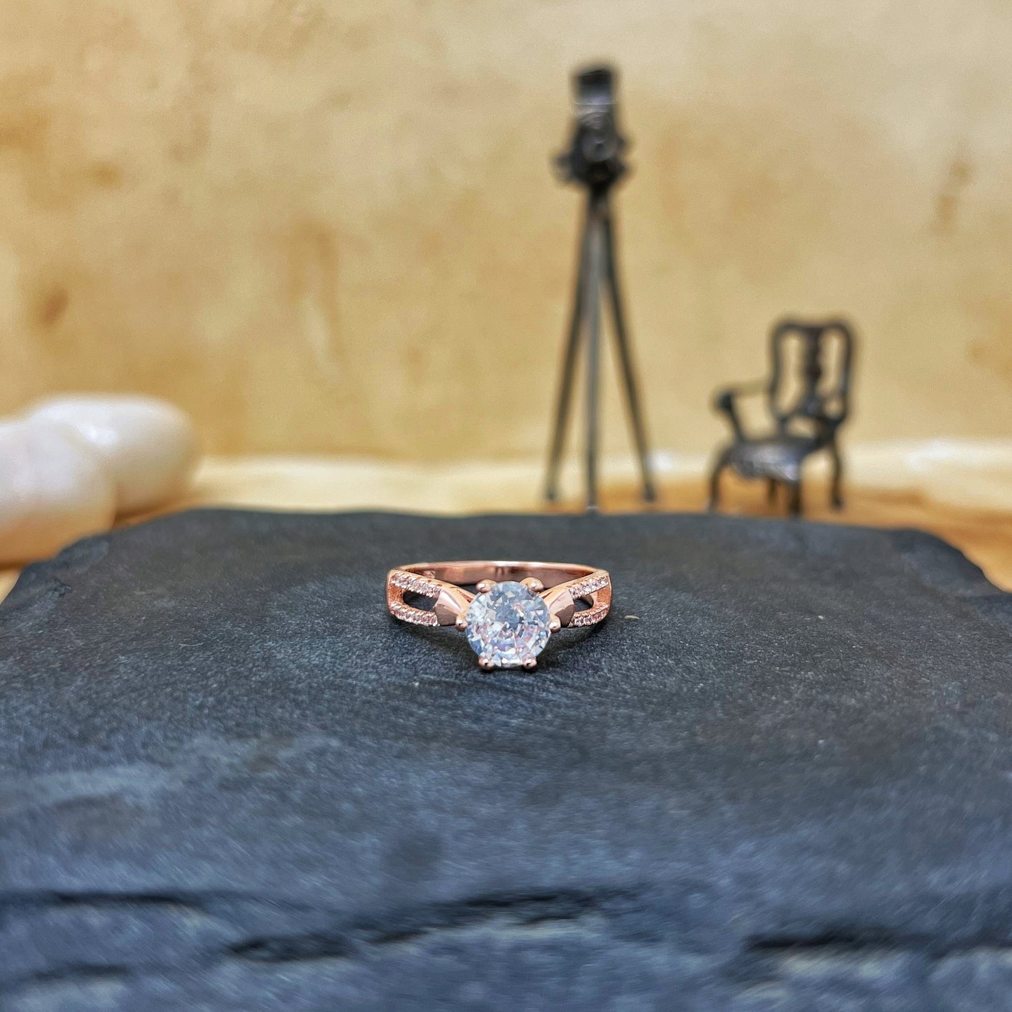 Rose Gold Solitaire Ring