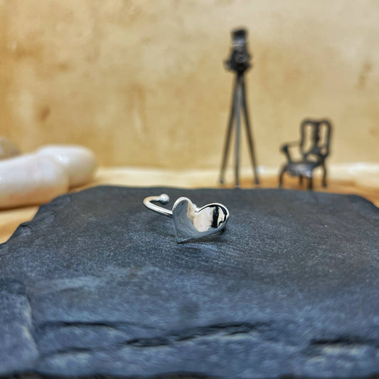 Adjustable Plain Heart Ring